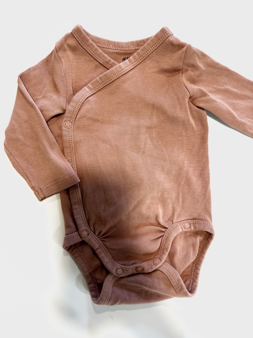 H&M Dusty Rose Wrap Baby One-Piece Bodysuit